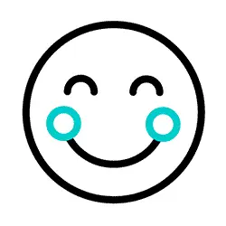 Illustration of a smiling face